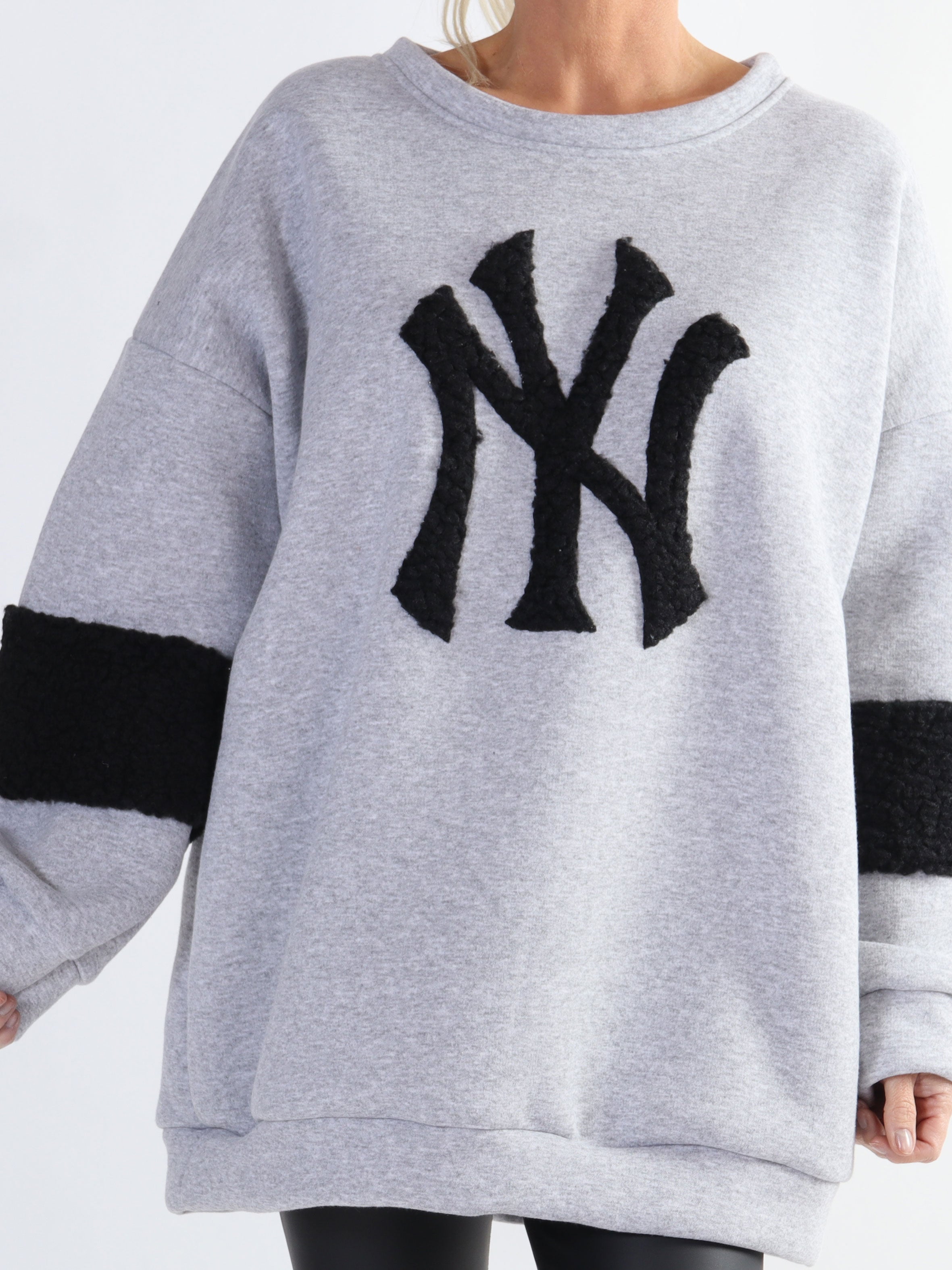 Fenya - Plus size sweatshirt detaljeret med blødt plys